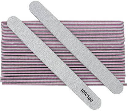 El Syco Professional Nail Files Curved Fingernail Shaper 100/180 Grit Double-Sided