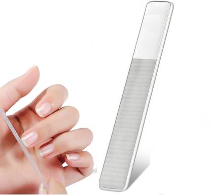 INSIME Crystal Glass nail filer and buffer | Glass nail file with nail shaper for women
