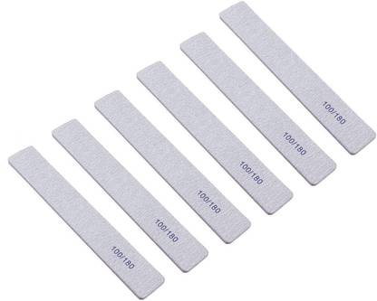 Lusty soul New Professional Nail Filer Straight Shape Double sided Resuable (Set of 6)