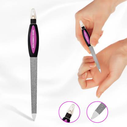 Swiss Connection 2 IN 1 Sharp Nail File/Filer & Shaper With Cuticle Cutter
