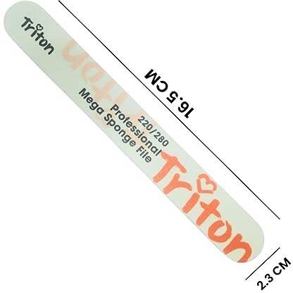 TRITON 220/280 Double Sided Nail Filer Manicure Pedicure Tool For Home n Salon Use