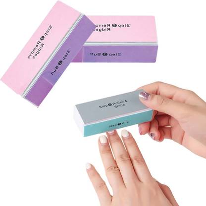 Temperia 4 Way Nail Filer & Buffer - Shaper, Shiner & Scrubber for Smooth, Polished Nails
