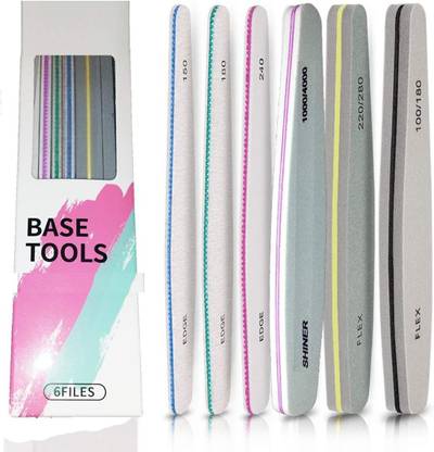 NAILWIND Nail File and Buffer Set, 6 Pcs Nail File Kit for Acrylic and Natural Nails,