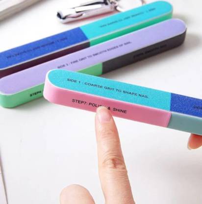 JANNAT IMPEX Nail Filer and Buffer 7 Sides Block Nail Polishing Tool for Shiny Nails