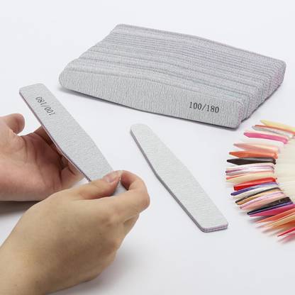 El Syco 2 Pieces 100/180 Grits Nail Files and Buffers Double Sided Manicure Tool