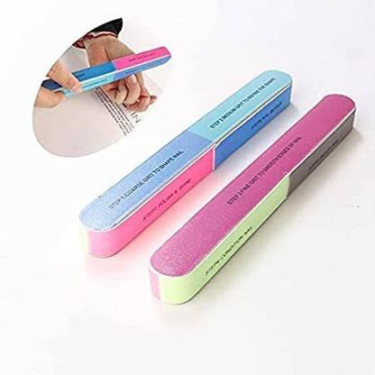 Glamezone 7-Sided Nail Buffer / Shiner / Filer For Manicure Combo of 2