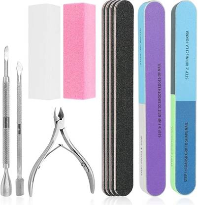 maycreate Nail Files, Professional Nail File Set, Curved Fingernail files, 100/180 grit Double-Sided Emery Board Manicure Tools for Home and Salon Use