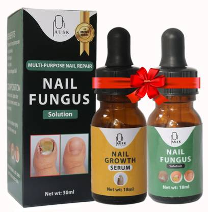 AUSK Nail Fungus Treatment Serum 18ml & Nail Growth Serum 18ml (2 items in the set)