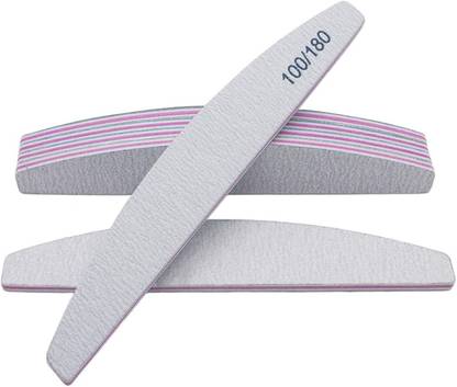 Nyvaan 4 Pcs Nail Files & Buffers Reusable 100/180 Grit Double Sides Washable Nail File