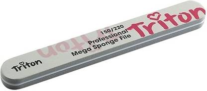 TRITON 150/220 Double Sided Nail Filer/Emery Board/Buffer/Polisher Reusable Sponge File