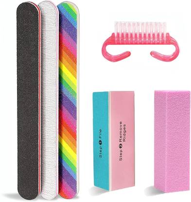 maycreate Buffers Nail Files Set Professional Double Sided Emery Boards Manicure Tools Kit Rectangular Art Care Buffer Block Tools 100/180 Grit for Home and Salons Use