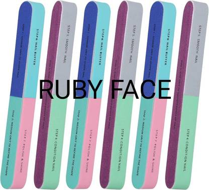 RUBYFACE 7-Sided Nail Buffer,Filer for Manicure,Home and Salon Use,