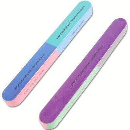 Bikauaa 7 sided Nail Filer/Nail Buffer For Manicure/for Home and Salon Use (Set of 2)