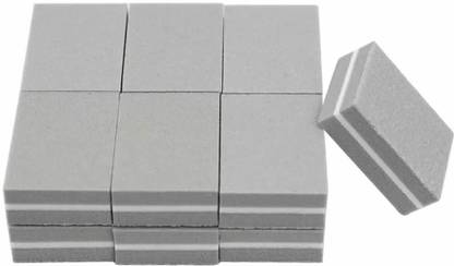 Gleevia 12Pcs Disposable Double Sided Mini Nail Buffer - Polishing Nail Buffer Grey