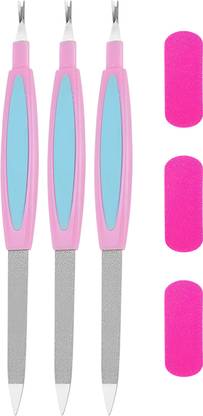 Koccido 3 Pcs Nail Filer With 3 Mini Nail Filer Double Sided Nail Buffer