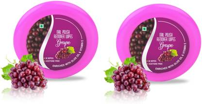 YAWI Nail Polish Remover Tissue Pads Wet Wipes Pack of two