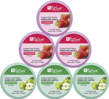 ForSure Nail Polish Remover Wipes Pack of 6_combo 2