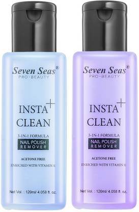Seven Seas Insta Clean Nail Paint Remover Vitamin E 3 In 1 Formula