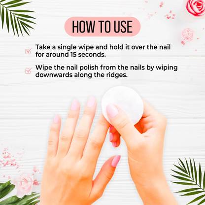 THTC Nail Polish Remover Pads Wet Wipes