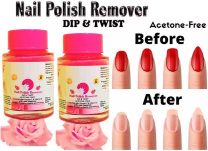 tanvi27 Dip & Twist Instant Nail Paint Remover with Rose Fragrance Combi