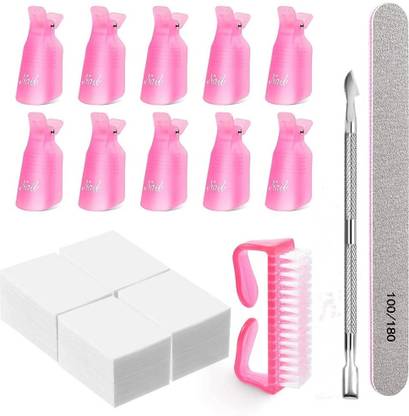RUBY FACE Gel Nail Polish Remover Tools with Nail Clips Nail Wipes, Pusher, Nail File