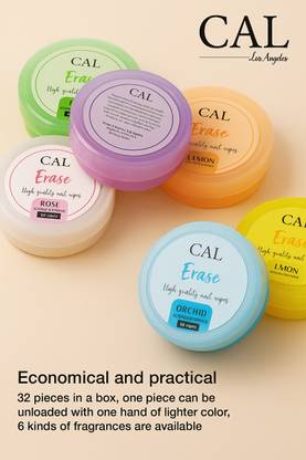 CAL Losangeles ERASE NAIL WIPES ROSE