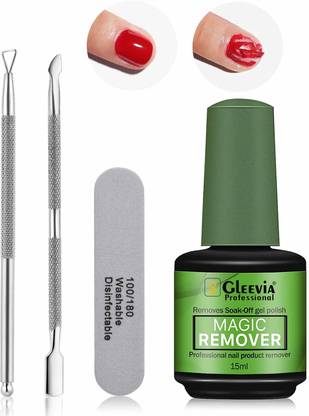 Gleevia Magic Nail Polish Remover Combo Set - Quick & Easily Remove Gel within 2-3min