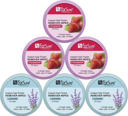 ForSure Nail Polish Remover Wipes Pack of 6_C4