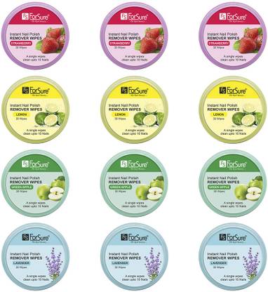 ForSure Nail Polish Remover Wipes Pack of 12