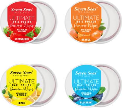 Seven Seas Ultimate Nail Polish Remover Wipes With Olive Oil & Vitamin-E (180 Wipes)