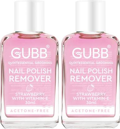 GUBB Nail Polish Remover Strawberry | Nourishes nail | Acetone free