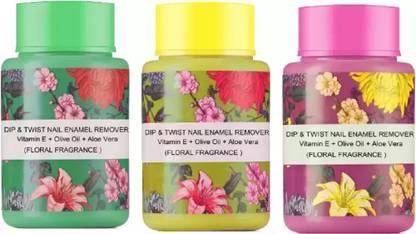 EVERERIN Dip & Twist Nail Enamel Remover Nourishing Formula COMBO