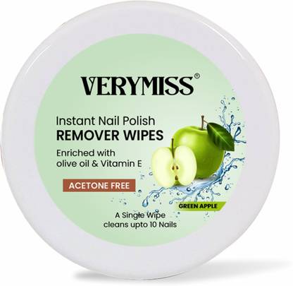 VERYMISS Nail Polish Remover Wipes I Acetone Free | Vitamin E