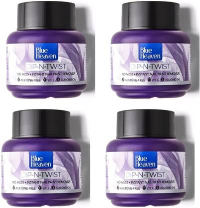 BLUE HEAVEN DIP-N-TWIST NAIL PAINT REMOVERS 40MLX4(MRP 100X4)