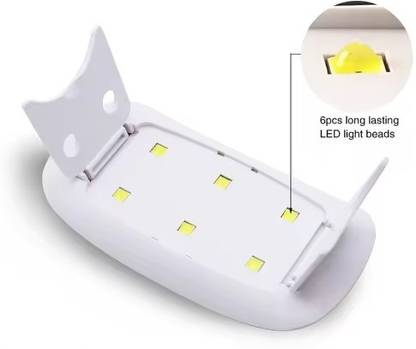 Jiwoo 6W LED UV Nail Polish Dryer Curing Lamp Light for Gel Based Nail Polish Dryer Nail Polish Dryer