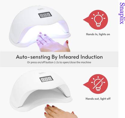 Snaplix UV Lamp to Cure Gel Extensions Quickly with Brilliant Shine Nail Polish Dryer