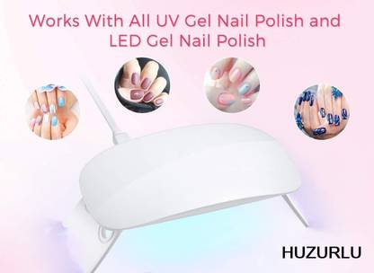 HUZURLU Nail Dryer UV LED Light for All Gel Polish Nail Polish Dryer