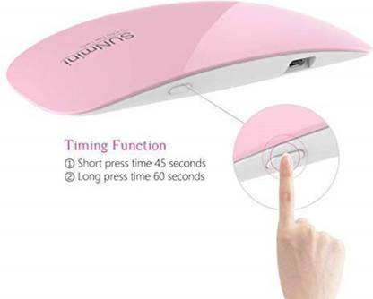 PARMARZONE Nail Dryer Mini, 6W LED UV Portable Nail Dryer Curing Lamp Light Nail Polish Dryer