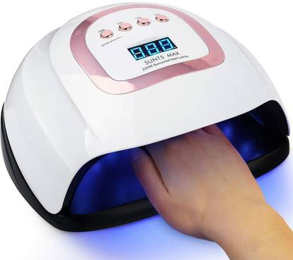 KIRA Nail Lamp 220W, Sun Lamp T5 Nail Polish Curing Dryer Light With 4 Timer Presets Nail Polish Dryer