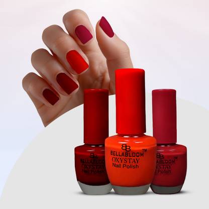 BellaBloom Red Nail Polish High Shine Long-Lasting Nail Lacquer 30 ml red, cherry, blood