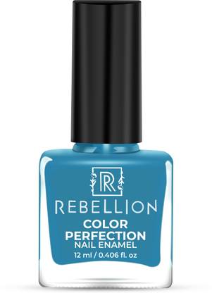 Rebellion Color Perfection Nail Enamel - 12ml | Cyan Blue - Temptress RG24 Temptress