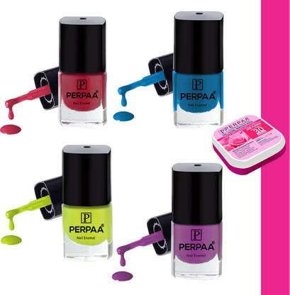 Perpaa High-Shine Long Lasting Non Toxic Professional Nail Polish Set of 4