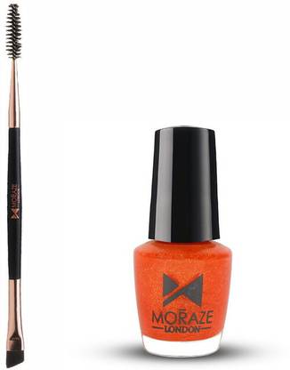 MORAZE Combo Pack Of Mini Nail Polish With Makeup Brush