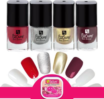 ForSure Trendy Premium Quick Dry Gel Nail Polish Nail Art Combo Pack (5ml Each)