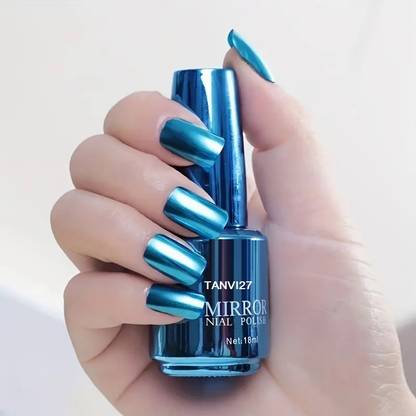 tanvi27 Quick Drying And Metal Effect Metallic SkyBlue Nail Polish Sky Blue