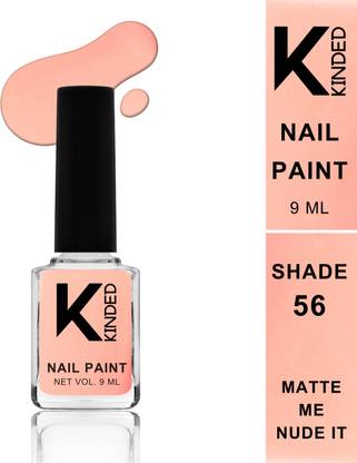KINDED Nail Paint Lacquer Nail Polish Enamel with One Coat Single Stroke Application Matte Me Nude It