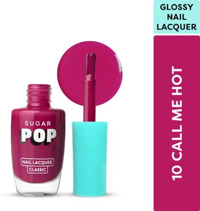 SUGAR POP Nail Lacquer | High Shine | Chip Resistant | Quick Drying 10 Call Me Hot