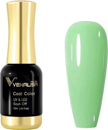 VENALISA Gel Nail Polish, 12ml Apple Green Color Soak Off UV LED Nail Gel Polish Nail Art Apple Green