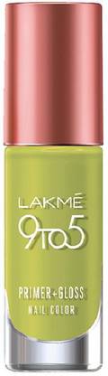 Lakmé 9to5 Primer + Gloss Nail Colour Lime Treat