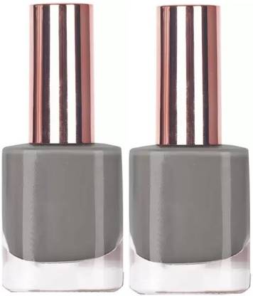 EVERERIN Glossy High Shine Premium Quality Long Lasting Nail Polish grey